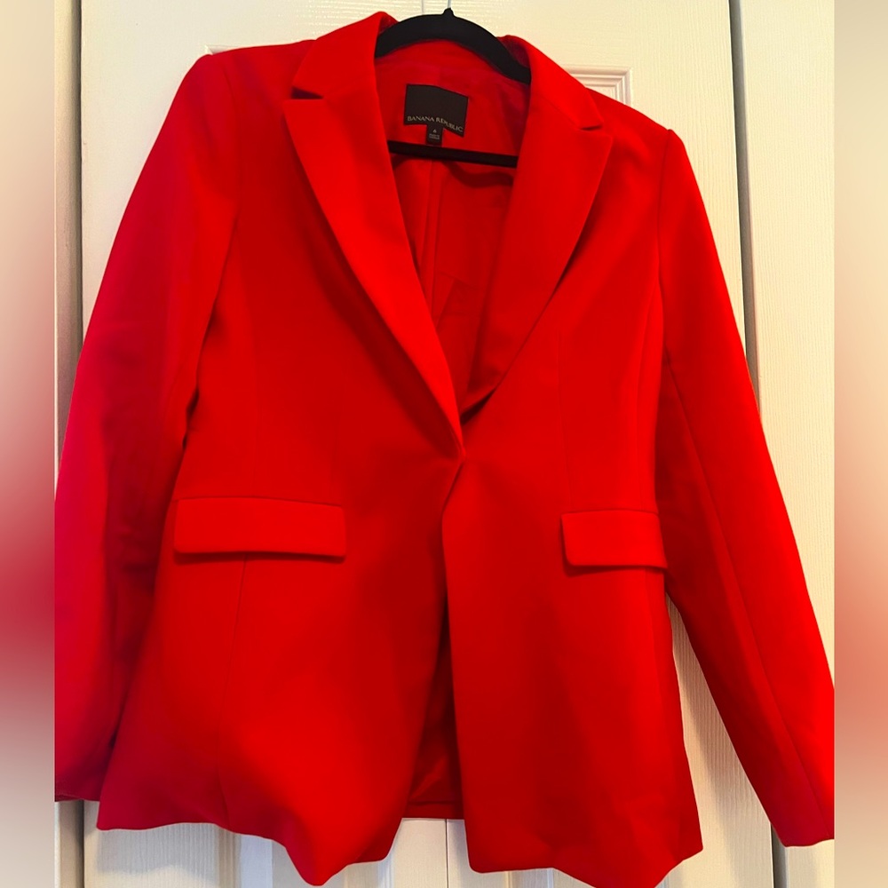 Banana Republic Red Blazer